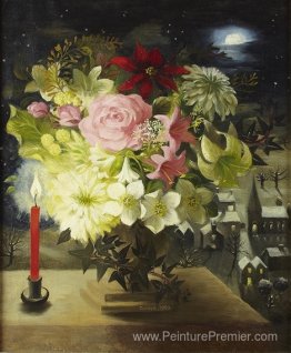Nature morte hivernale avec bougie Nature morte hivernale avec bougie