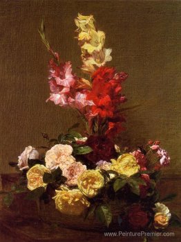 Gladiolas et roses Gladiolas et roses