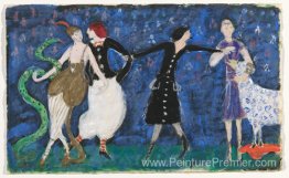 Euridice et son serpent, deux danseurs de tango et St. Francis. Euridice et son serpent, deux danseurs de tango et St. Francis.