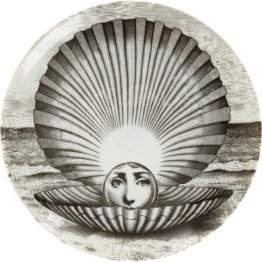 Thème et variation Plaque décorative # 274 (visage en clapet) Thème et variation Plaque décorative # 274 (visage en clapet)