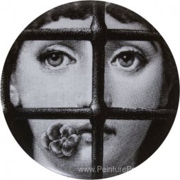 Thème et variations Plaque décorative # 361 (visage avec Pansy d Thème et variations Plaque décorative # 361 (visage avec Pansy d