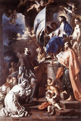 Saint Bonaventura recevant la bannière de Saint-Sépulcre de la M Saint Bonaventura recevant la bannière de Saint-Sépulcre de la M