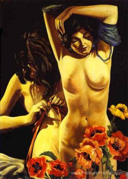 Deux femmes avec des coquelicots Deux femmes avec des coquelicots