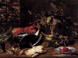 Nature morte avec du crabe, de la volaille et des fruits Nature morte avec du crabe, de la volaille et des fruits