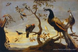 Groupe d'oiseaux perchés sur les branches Groupe d'oiseaux perchés sur les branches