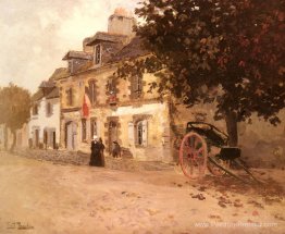 Une rue du village en France Une rue du village en France