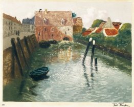 Canal avec moulin à eau Canal avec moulin à eau