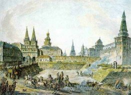 Vue des portes de Voskresenskiye (Resurrection) de Kitay Gorod, Vue des portes de Voskresenskiye (Resurrection) de Kitay Gorod,