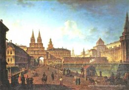 Vue sur les portes Voskresensky et Nikolsky et le pont Neglinny Vue sur les portes Voskresensky et Nikolsky et le pont Neglinny