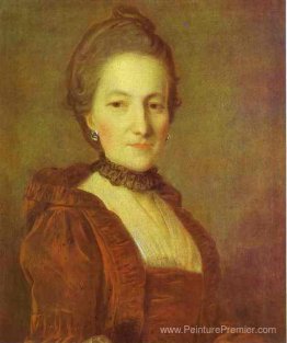 Portrait d'une femme inconnue dans une robe rouge Portrait d'une femme inconnue dans une robe rouge