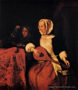 Femme jouant une mandoline Femme jouant une mandoline