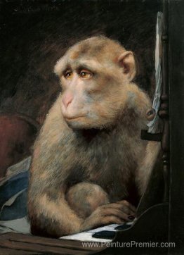 Singe jouant du pianoforte Singe jouant du pianoforte