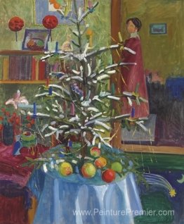 Interieur mit Weihnachtsbaum Interieur mit Weihnachtsbaum