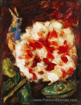 Blume mit Vogel und Echsenkopf Blume mit Vogel und Echsenkopf