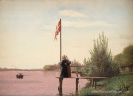 Une vue de Dossedengen près du lac Sriedam en regardant vers la Une vue de Dossedengen près du lac Sriedam en regardant vers la