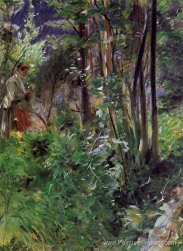 Une femme dans une forêt Une femme dans une forêt