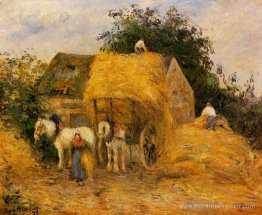 Le wagon de foin, Montfoucault Le wagon de foin, Montfoucault