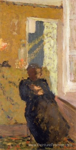 Femme assise vêtue de noir Femme assise vêtue de noir