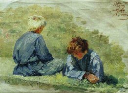 Les garçons sur l'herbe Les garçons sur l'herbe