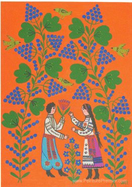 Vania donne une fleur à Halia Vania donne une fleur à Halia