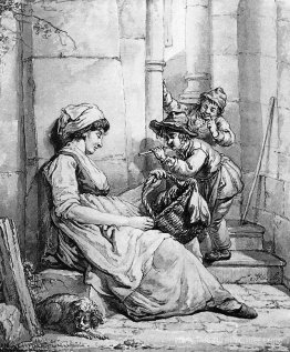 Femme endormie taquinée par deux garçons Femme endormie taquinée par deux garçons