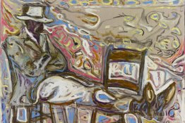 Homme assis sur des chaises Homme assis sur des chaises