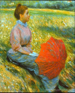 Dame dans une prairie Dame dans une prairie