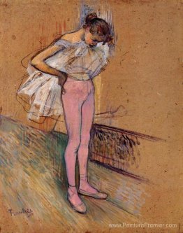 Danseuse ajustant ses collants Danseuse ajustant ses collants