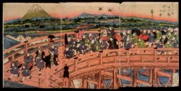 Pasmes pour enfants: une procession sur le pont Nihon Pasmes pour enfants: une procession sur le pont Nihon