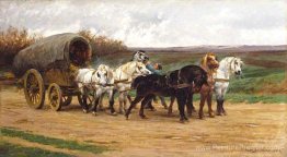 Un wagon et une équipe de chevaux Un wagon et une équipe de chevaux
