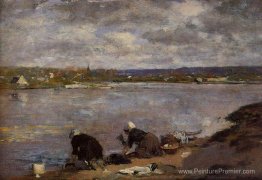 Blanchisseurs sur les rives des touques Blanchisseurs sur les rives des touques