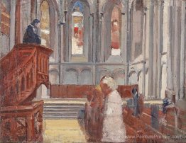 Prière dans la cathédrale de Saint-Pierre, Genève Prière dans la cathédrale de Saint-Pierre, Genève