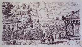 La femme de Mercahnt avec des achats La femme de Mercahnt avec des achats