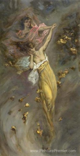 Deux filles en jaune et rose Deux filles en jaune et rose