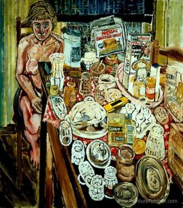 Jean et nature morte devant une fenêtre Jean et nature morte devant une fenêtre