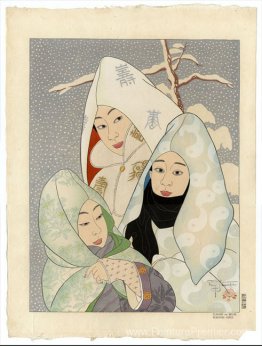 Flocons De Neige. Pengyong, Coree Flocons De Neige. Pengyong, Coree