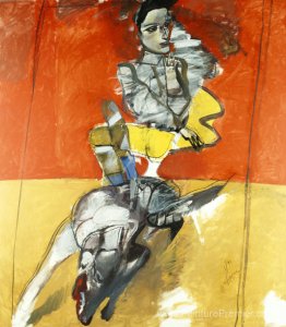 Femme avec un chien Femme avec un chien