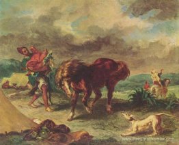 Le marocain et son cheval Le marocain et son cheval