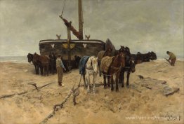 Bateau de pêche sur la plage Bateau de pêche sur la plage