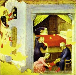 Saint-Nicolas et les trois boules d'or, de la Predella du triphé Saint-Nicolas et les trois boules d'or, de la Predella du triphé