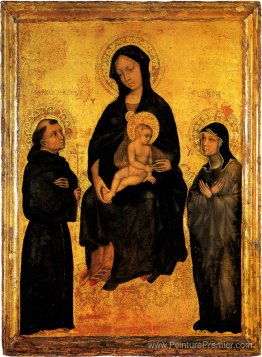 Madonna à Gloria entre Saint François et Santa Chiara Gentile da Madonna à Gloria entre Saint François et Santa Chiara Gentile da