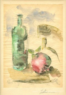 Nature morte avec grenade, bouteille et chaise Nature morte avec grenade, bouteille et chaise