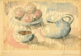 Nature morte avec des fruits et des casseroles Nature morte avec des fruits et des casseroles