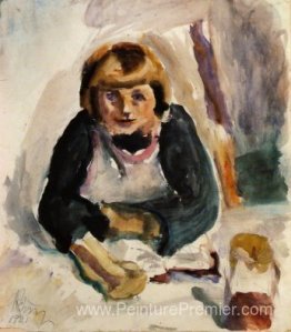 Enfant en train de prendre le petit déjeuner Enfant en train de prendre le petit déjeuner