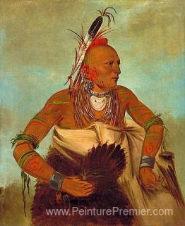 Osage Warrior of the Wha-sha-she Band (une subdivision de Hunkah Osage Warrior of the Wha-sha-she Band (une subdivision de Hunkah