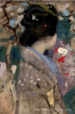 Dame japonaise avec un fan Dame japonaise avec un fan