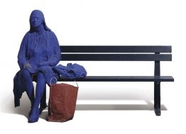 Blue Girl on Park Banc Blue Girl on Park Banc