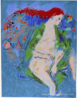 Fille aux cheveux rouges avec robe verte Fille aux cheveux rouges avec robe verte