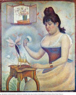 Jeune femme se poudrer Jeune femme se poudrer