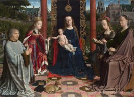 La vierge et l'enfant avec des saints et un donateur La vierge et l'enfant avec des saints et un donateur